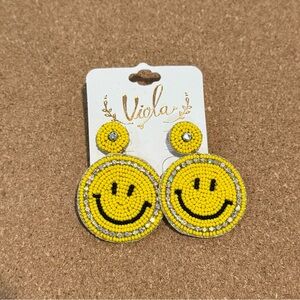 Yellow Smiley Face Earrings